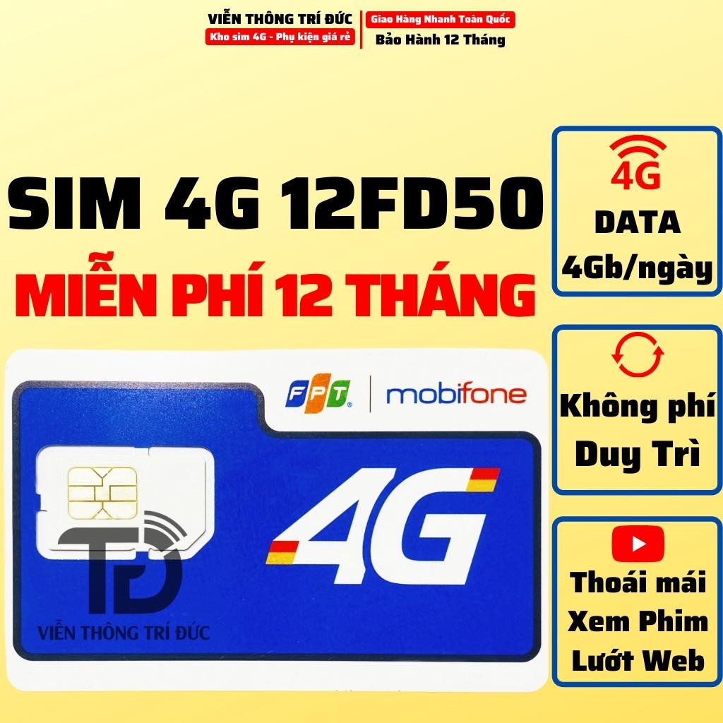 Sim 4G Mobifone C90N Data 4Gb/Ngày, Gọi miễn phí. Sim CS3N/CS6N/12FD50/DTHN/12DTHN PHÁT WIFI MAX BĂNG THÔNG GIÁ RẺ