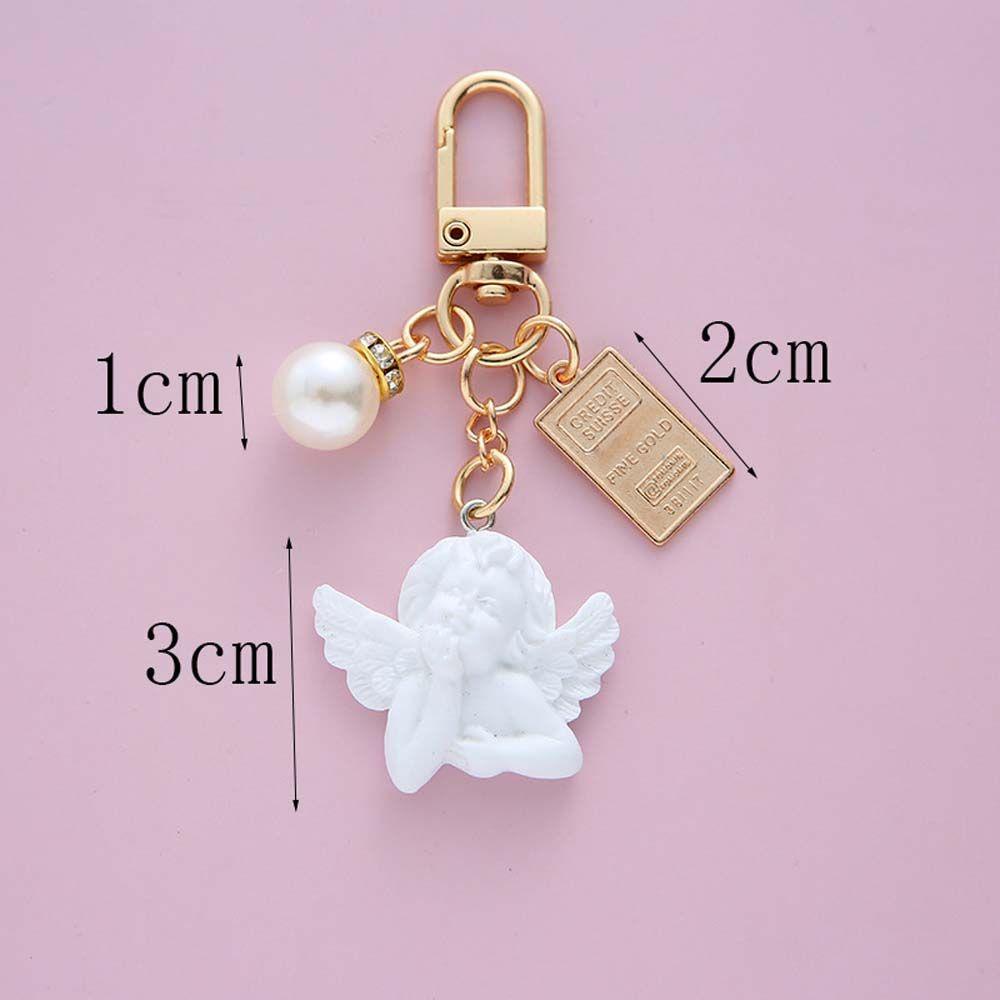 Móc Chìa Khóa Hình Thiên Thần Màu Trắng Dễ Thương