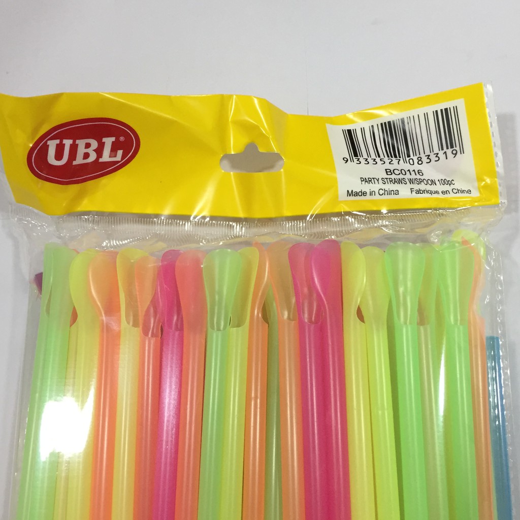 Ống Hút kèm Thìa 100 cái Uuncle Bills BC0116