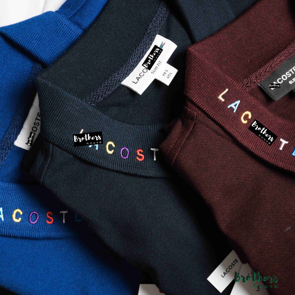 |Chuẩn hãng| Áo polo nam Lacoste cổ viền chữ bao chuẩn bao ngon