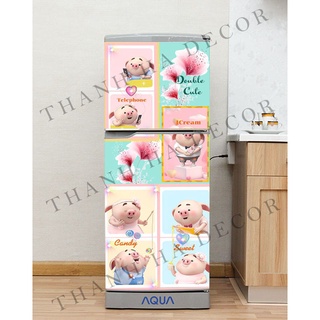 Decal dán Tủ Lạnh Pig 2022  chất liệu cao cấp