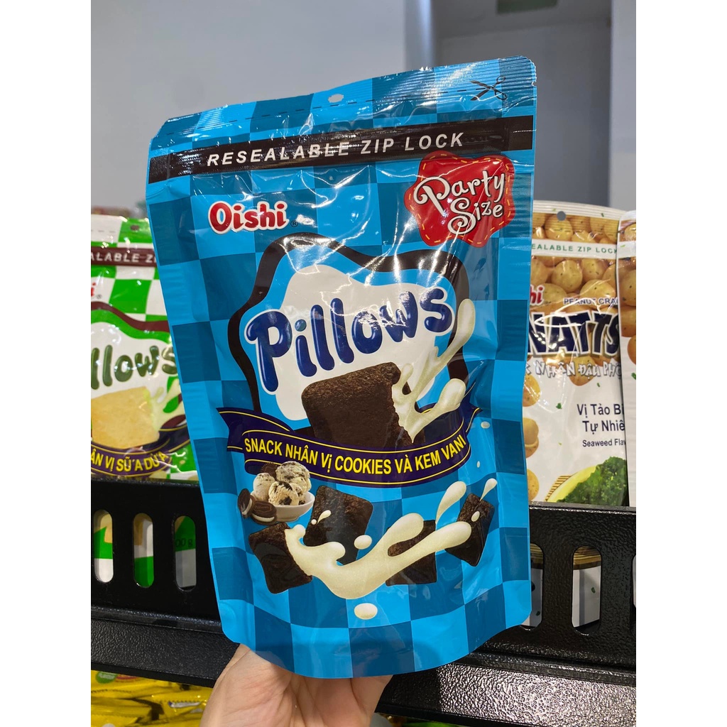 Snack Oishi Pillows các vị gói 100g giòn thơm