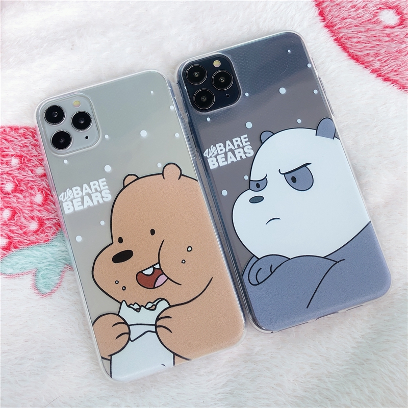 Ốp điện thoại họa tiết We Bare Bear cho IPhone 11/11Pro/11pro Max X XR XS XS MAX /6 7 8 Plus SE | BigBuy360 - bigbuy360.vn