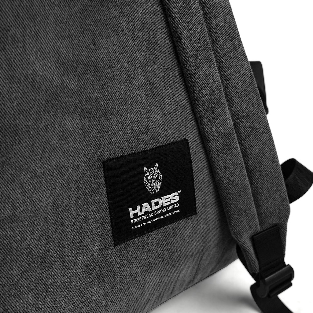 Ba lô Unisex ORGANIC WASHED GREY BACKPACK - HADES Brand Chính Hãng