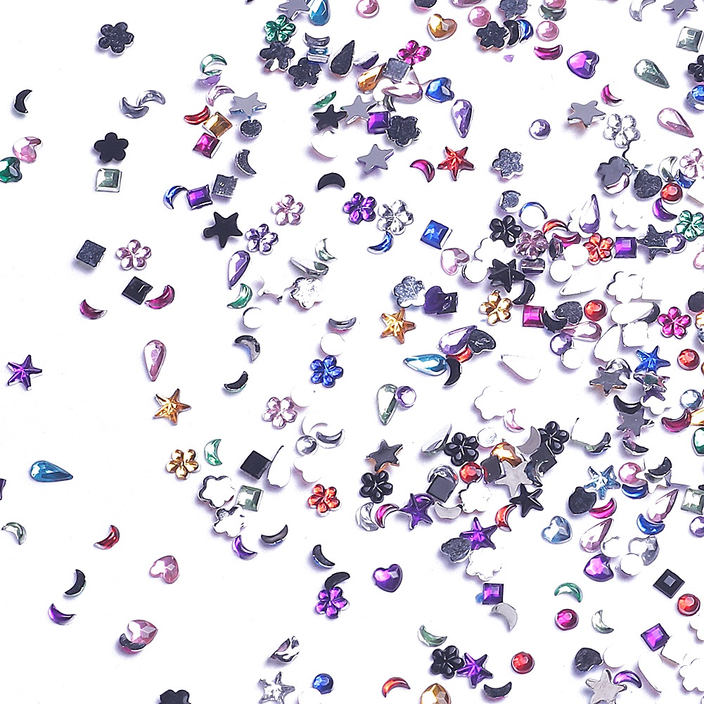 Bộ 1000 Hạt Đá 3D Đính Móng Nghệ Thuật Sáng Tạo