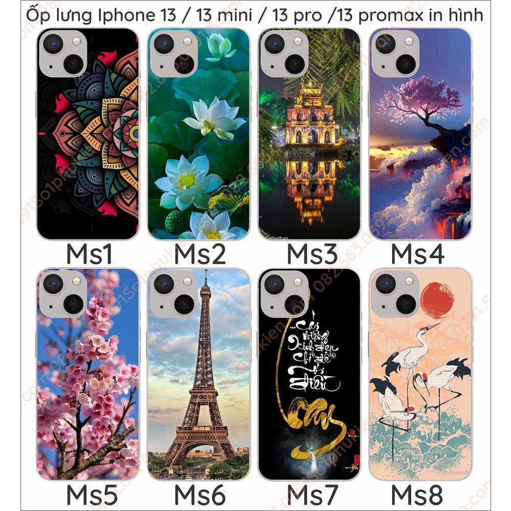 Ốp lưng iphone 13 / iphone 13 mini dẻo tpu hình phong cảnh bền đẹp, sắc nét