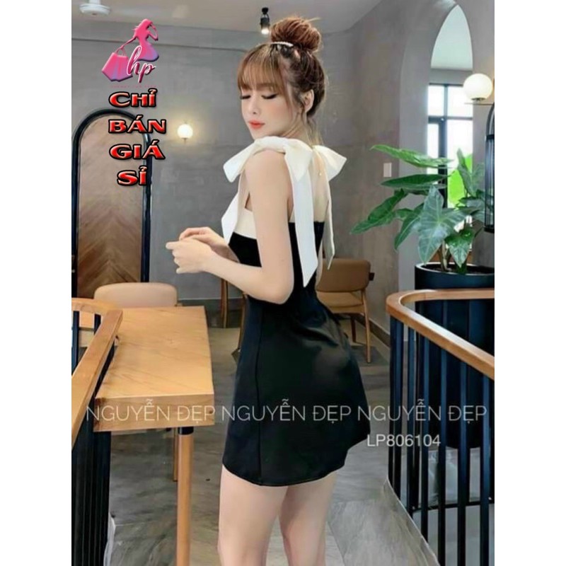 Váy đầm ôm body hai dây cột nơ voan lụa mịn đẹp có mút ngực dây kéo lưng mẫu mới thời trang 2021 bán giá sỉ | BigBuy360 - bigbuy360.vn