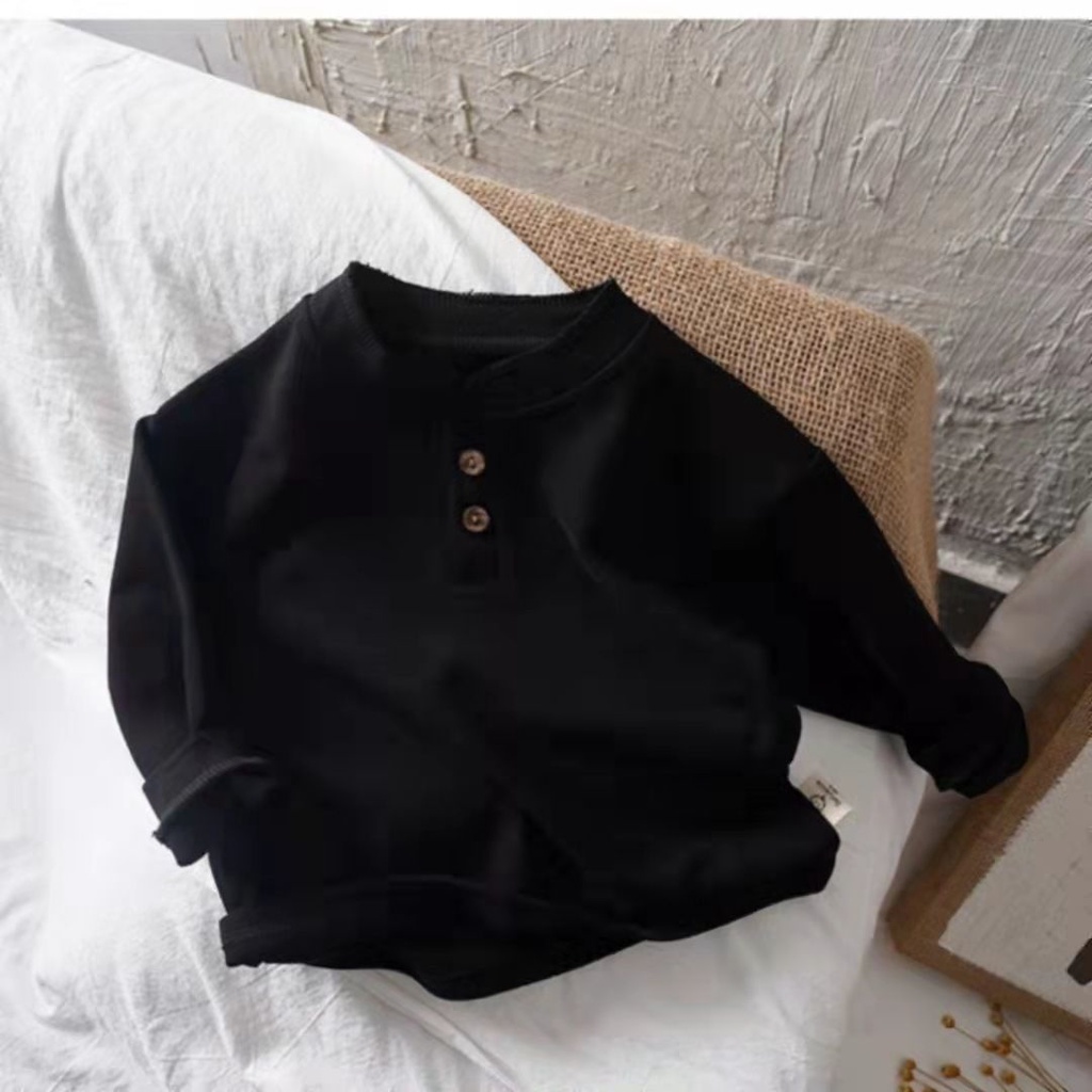 Áo Thun Cotton Tay Dài Phong Cách Hàn Quốc Thời Trang Mùa Thu Hàng Mới Dành Cho Trẻ Em