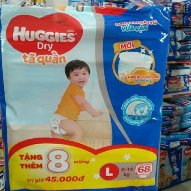 Tã quần Huggies M74/L68/XL62