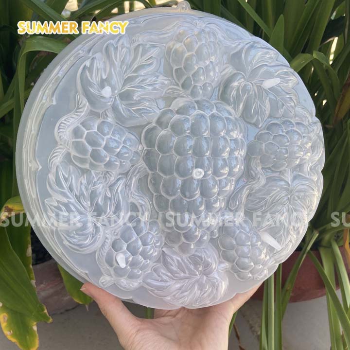 Khuôn rau câu 25cm sinh nhật, hoa cúc, giỏ hồng - NL