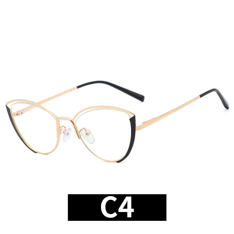 Kính mát mắt mèo gọng kim loại chống bức xạ phong cách retro cho nữ