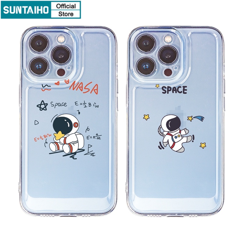 Ốp lưng iphone Ốp điện thoại Suntaiho silicon mềm hình phi hành gia sáng tạo thích hợp cho iPhone 11 Pro 13 12 Pro Max XS Max X/XS XR