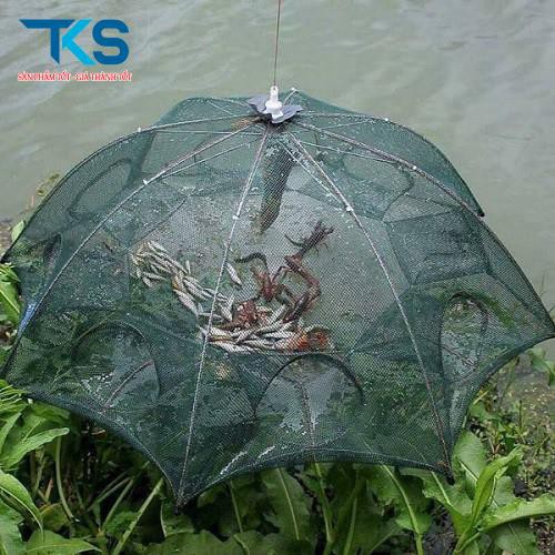Lưới bắt cá bát quái 8 lỗ, lồng bát quái bắt cá, tôm, cua, trạch
