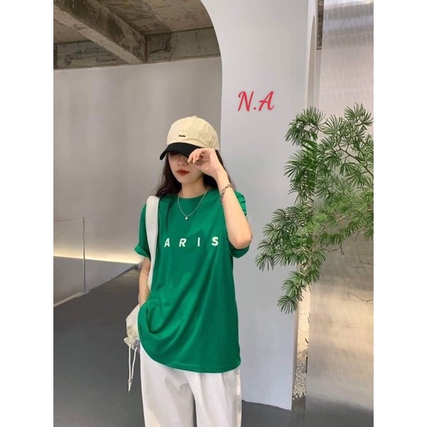 Set áo Paris + quần ống xuông kaki trắng COS588