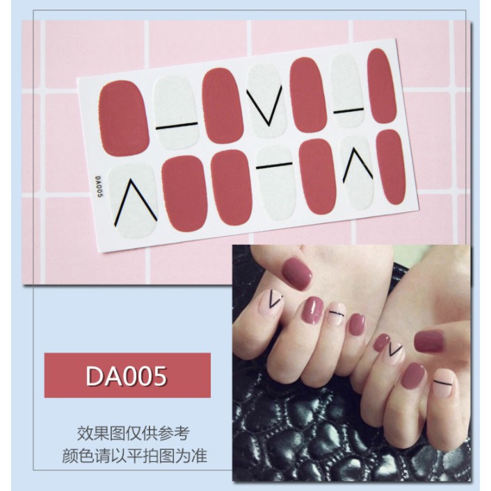 Dán móng tay ❌ 3D Korean Style Fashion nail sticker loại tốt [DA001-DA0020]