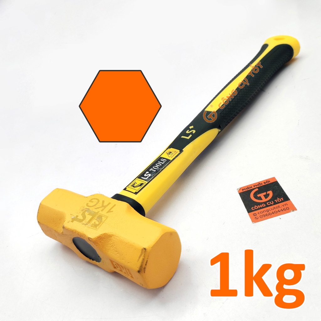 Búa lục giác cán nhựa LS+ (1kg-1,5kg 2kg)