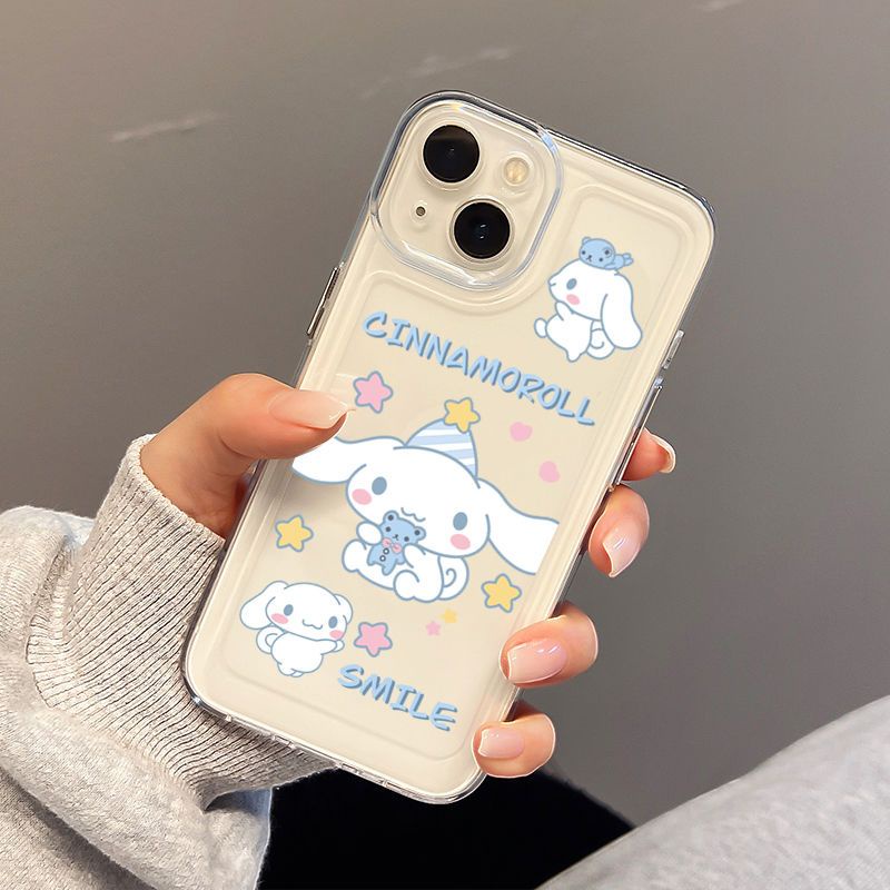 SANRIO Ốp Điện Thoại Cứng Trong Suốt Chống Sốc Hình Cinnamoroll KAWS Cho iPhone 14 11 13 12 X XS Pro Max xr Mini xr