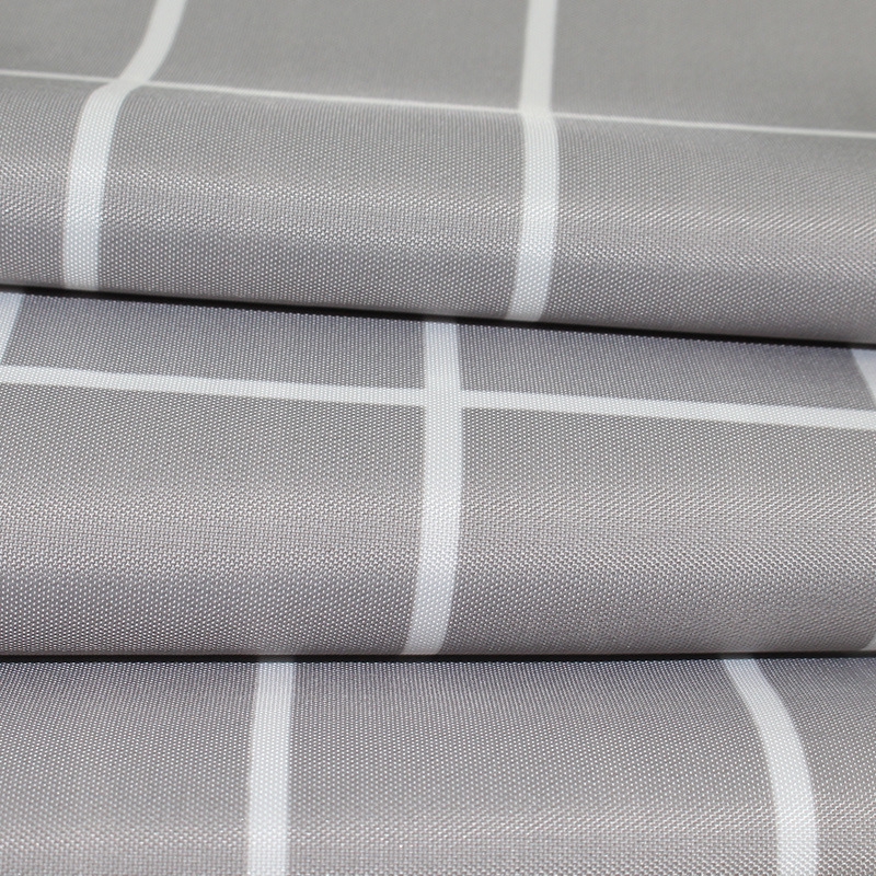 Rèm che bồn tắm chống nước và chống ẩm chất liệu polyester dày màu xám họa tiết lưới vuông
