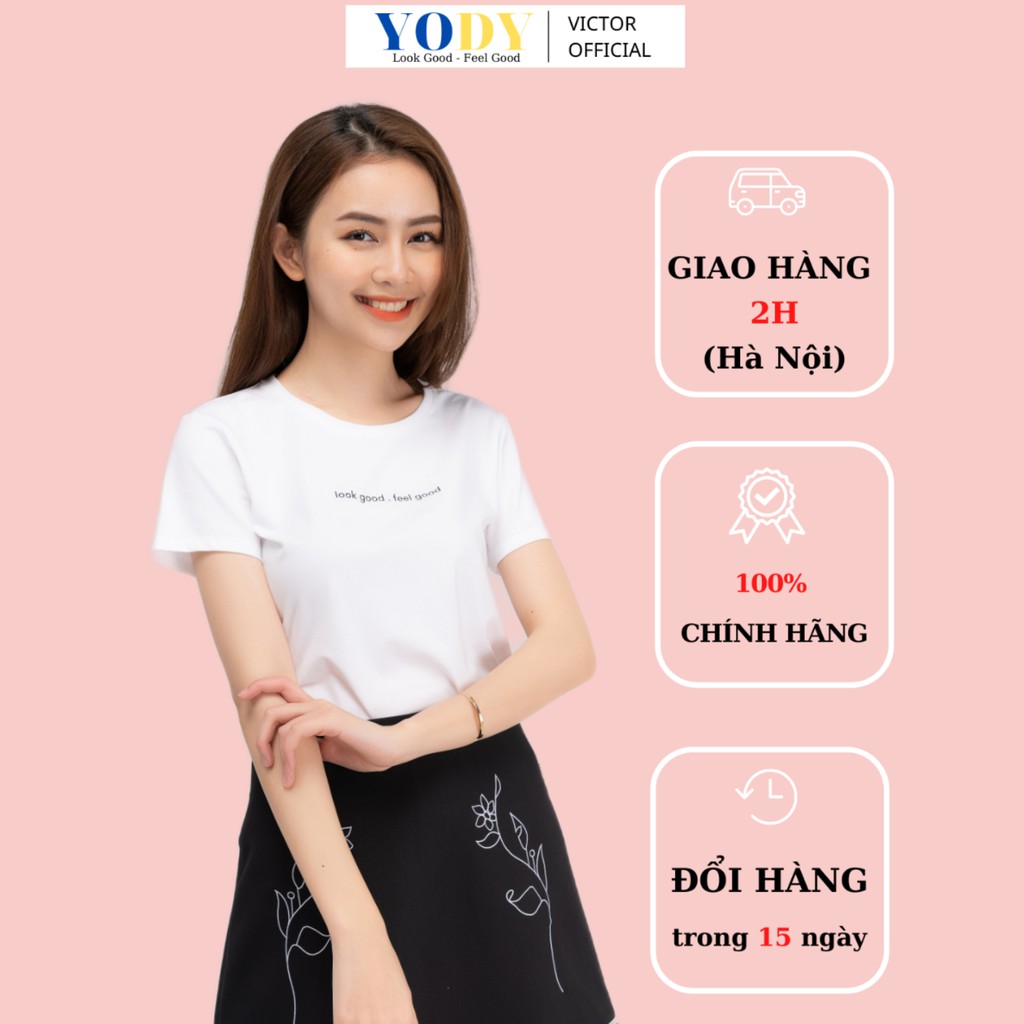 Áo Phông Thun Nữ  YODY Đủ Màu, Đủ Size, Thiết Kế Basic, Năng Động Trẻ Trung Vải Cotton Thoáng Mát PPN4134