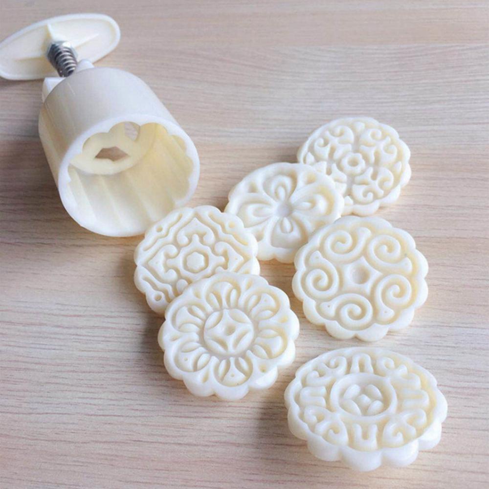NICKOLAS Khuôn Làm Bánh Trung Thu Hình Bông Hoa 3D DIY