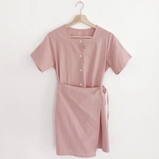 Đầm smi vạt chéo