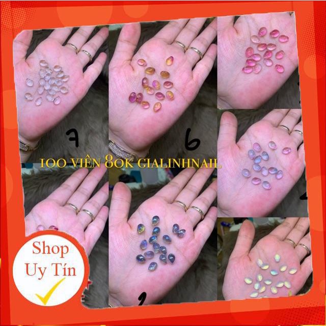 Đá pha lê làm hoa - gắn móng ( set 50 viên )