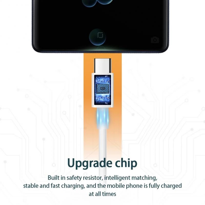 Cáp sạc nhanh Type C 0.3M-2M 6A cho điện thoại Huawei Mate40 Android laptop