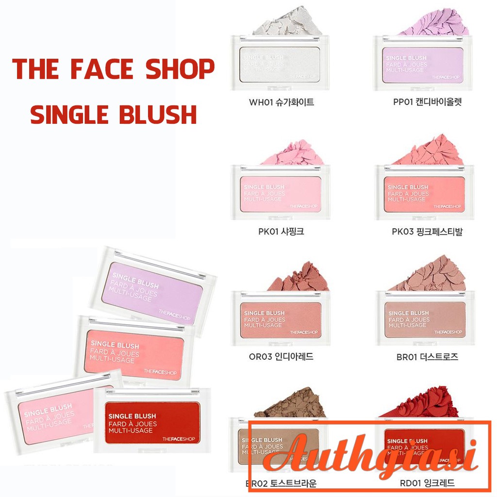 Phấn má hồng TFS Single Blush The Face Shop tự nhiên và lâu trôi | BigBuy360 - bigbuy360.vn