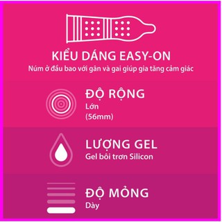 Bao cao su Durex Pleasuremax 12 bao