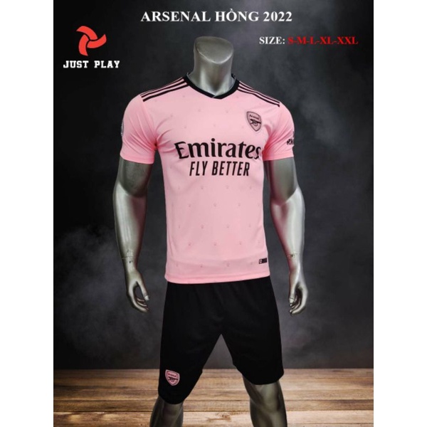 BỘ ĐỒ ĐÁ BANH ARSENAL HỒNG 2023