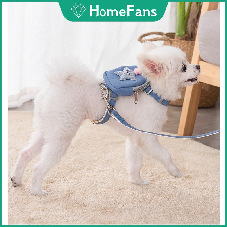 [HF] Dây Dắt Thú Cưng Đi Dạo Kèm Dây Dắt Màu Xanh Dương / Hồng / Xám / Vàng