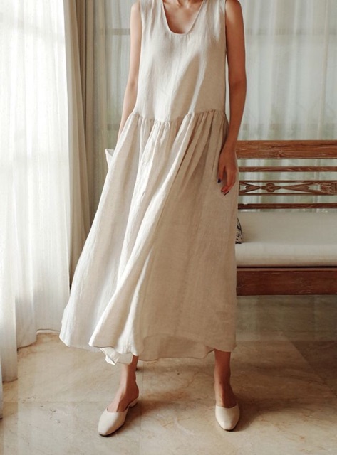 Đầm Linen Cổ Điển