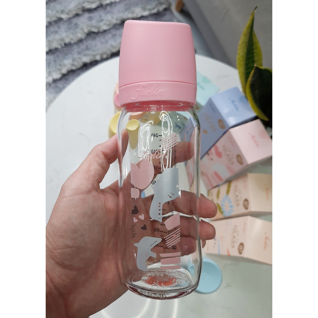 Bình Sữa Thủy Tinh Farlin Mẫu Mới - 240ml