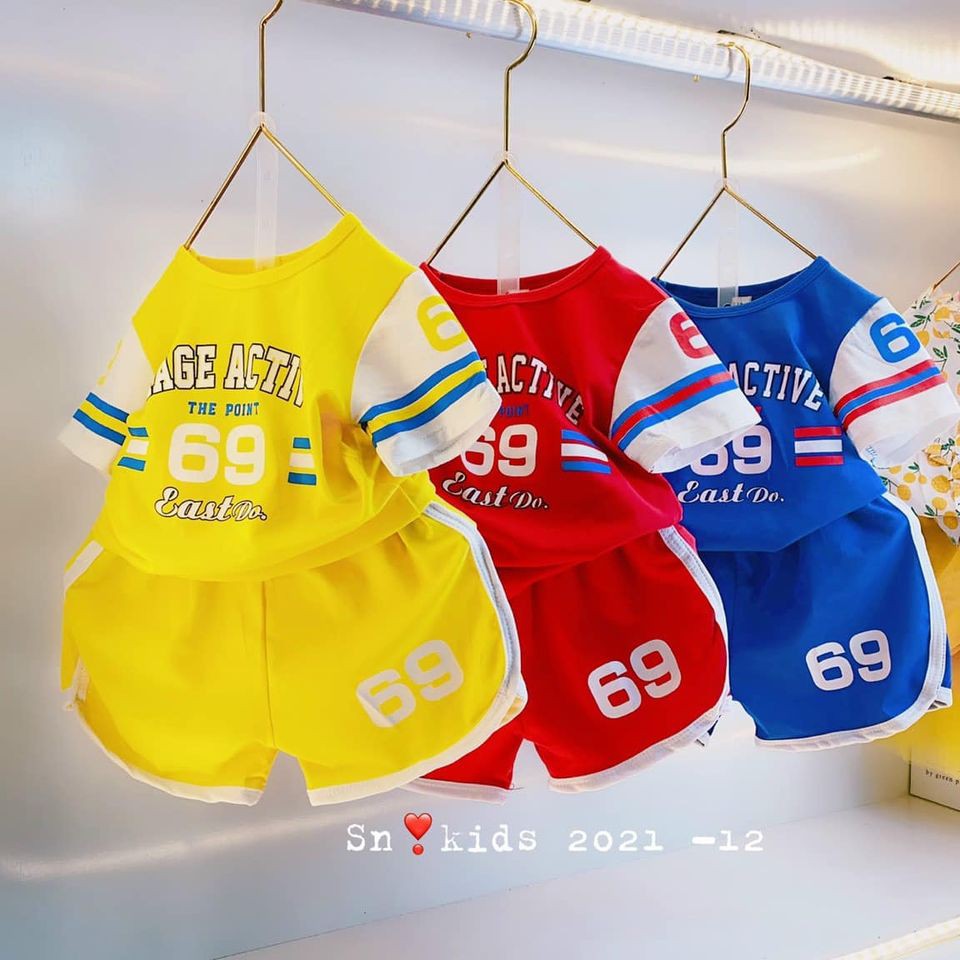 Bộ cotton size đại bé trai STAGE ACTIVE 69 dáng thể thao CÓ ẢNH + VIDEO