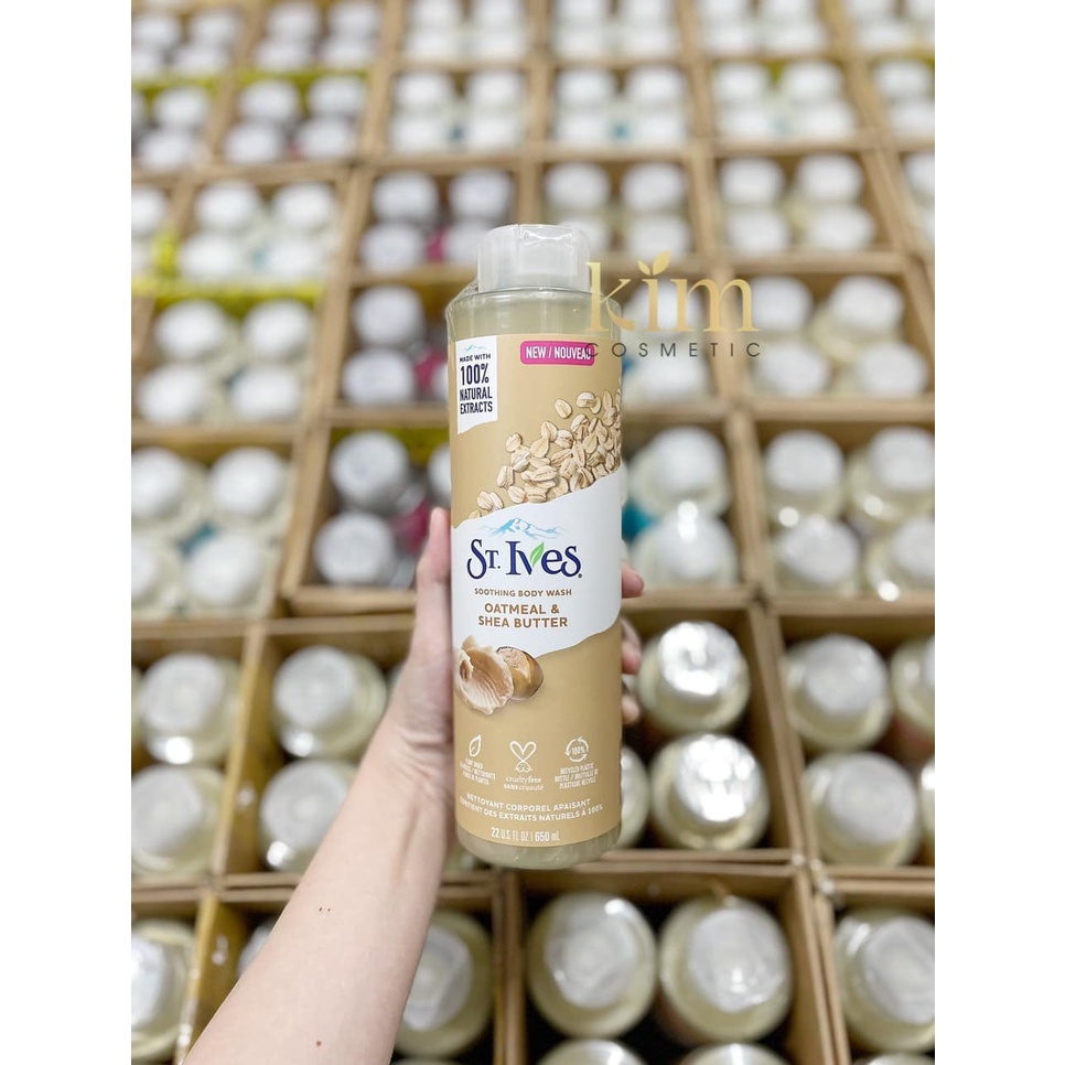 Sữa tắm tẩy tế bào chết St.Ives 473ml hương cam chanh, yến mạch, muối biển, mơ-mỹ