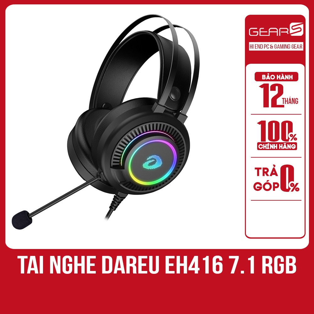 Tai nghe game thủ chính hãng DareU EH416 RGB -Giả Lập 7.1 - với thiết kế cực đẹp có Mic rất chuyên nghiệp