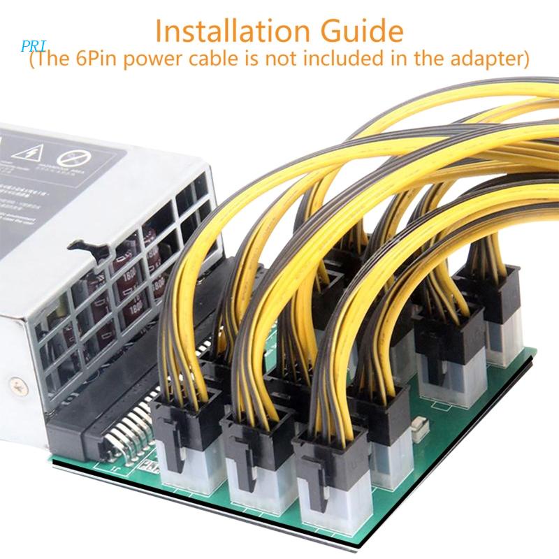 Bảng Mạch Chuyển Đổi Nguồn Điện pri Server PSU 12 Cổng 6pin Cho Ethereum BTC Mining