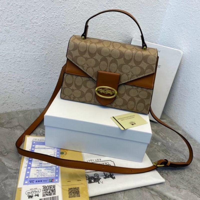 TÚI C.O.A.C.H VUÔNG XUẤT XỊN SIZE 24CM