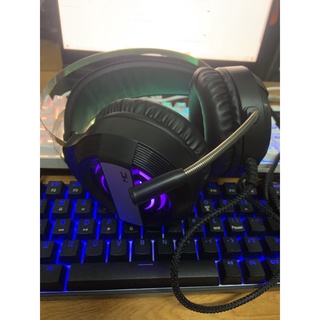 Tai nghe chụp tai máy tính GAMING MC Q9 có đèn LED đổi màu, có mic đàm thoại, headphone chơi game trên laptop, pc