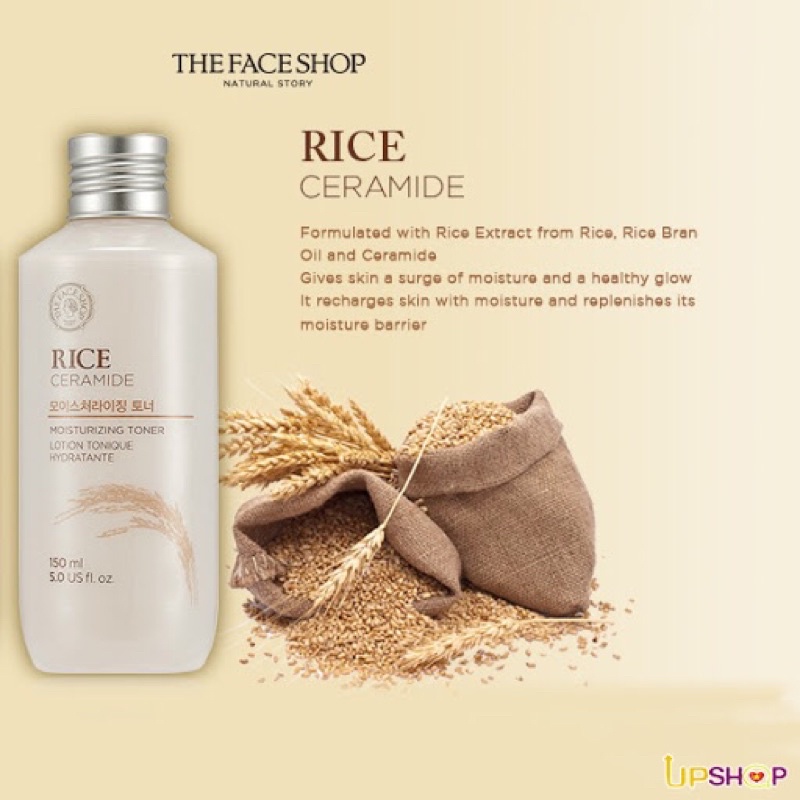 Nước hoa hồng gạo The Face Shop Rice Ceramide Moisture Toner