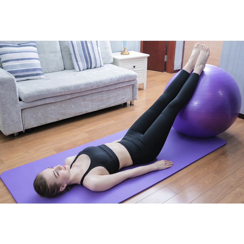 [Tặng Bơm và phụ kiện] 65cm Bóng tập YOGA cao cấp Yoga Trơn 65cm dày 2mm chống nổ