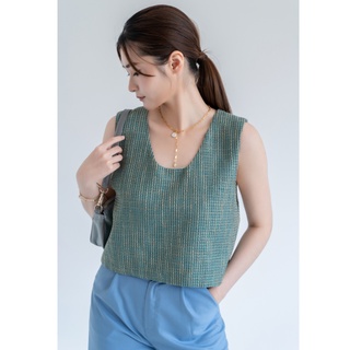 Áo gile nữ dáng croptop thanh lịch độc lạ EMMA GILE