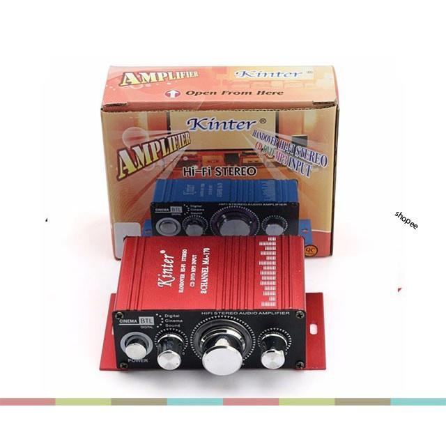 Âm ly mini 12V cho xe hơi, loa - tặng kèm dây nguồn, chưa bao gồm nguồn