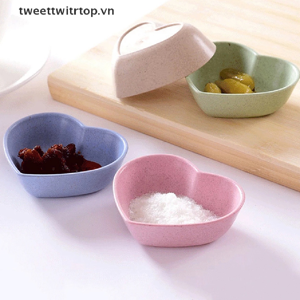 Tô đựng thức ăn hình trái tim bằng lúa mạch dễ thương