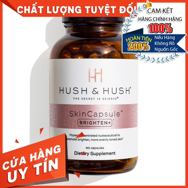 [HÀNG NHẬP KHẨU] Viên Uống Sáng Da, Mờ Nám Image Skincare Hush &amp; Hush SkinCapsule Brighten+ 60viên