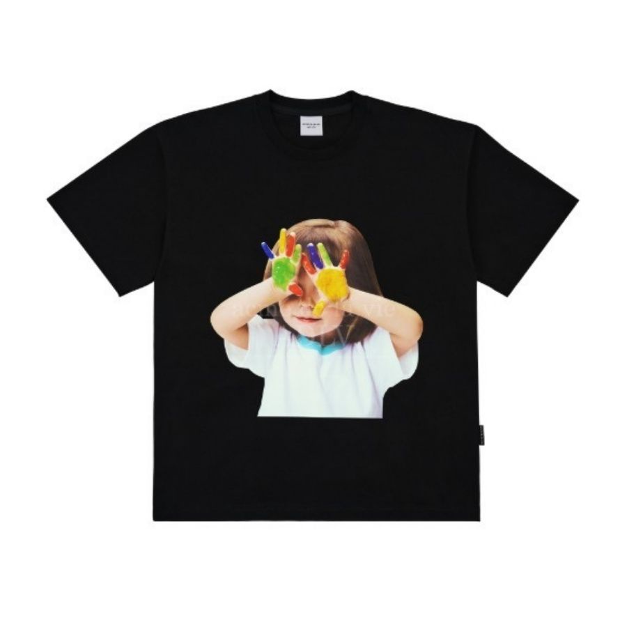 ÁO THUN TAY LỠ ADLV CÔ BÉ TÔ MÀU OVERSIZE UNISEX CHẤT LIỆU CONTON
