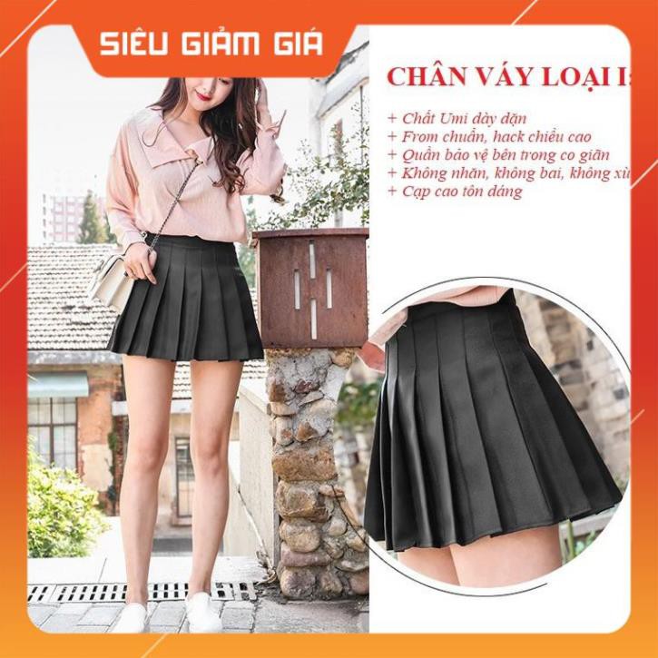 Chân váy Tennis xếp ly [Freeship - Loại 1] Váy Chữ A xếp ly cạp cao bố bụng, CÓ QUẦN TRONG KÍN ĐÁO, trẻ trung, năng động