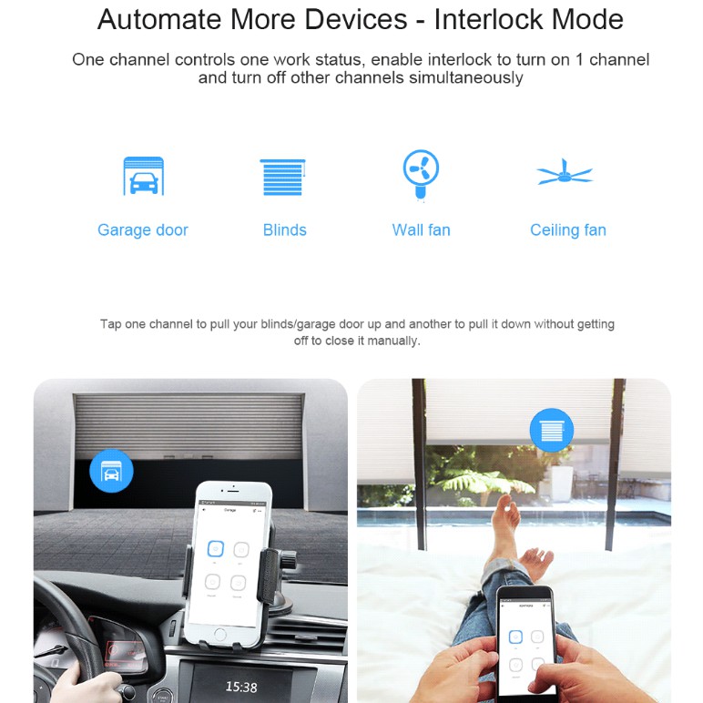 Công Tắc Thông Minh Sonoff 4ch Pro R3 Wifi 4 Nút Tự Khóa