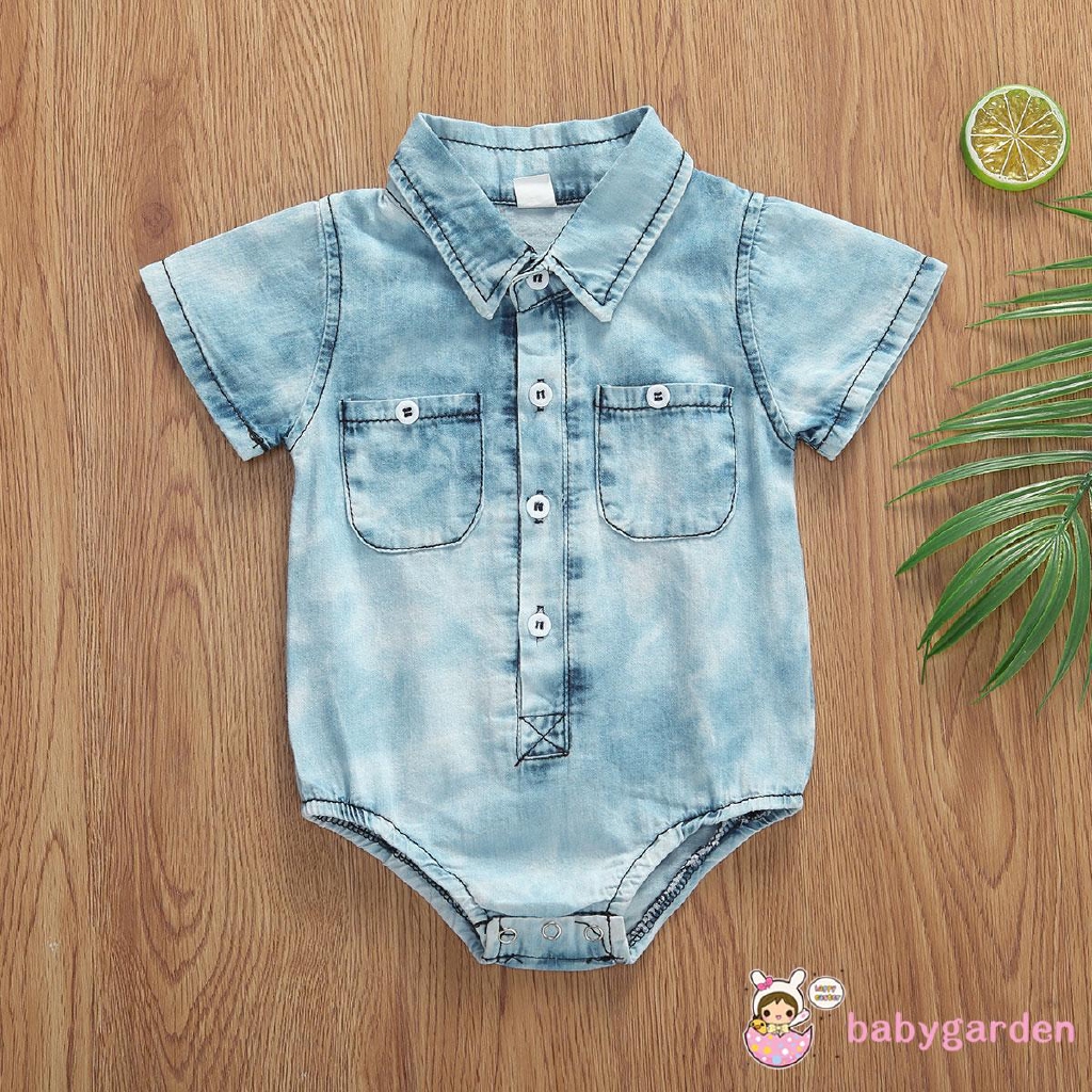 Jumpsuit Tay Ngắn Được Làm Từ Chất Liệu Cotton Dùng Cho Bé Trai