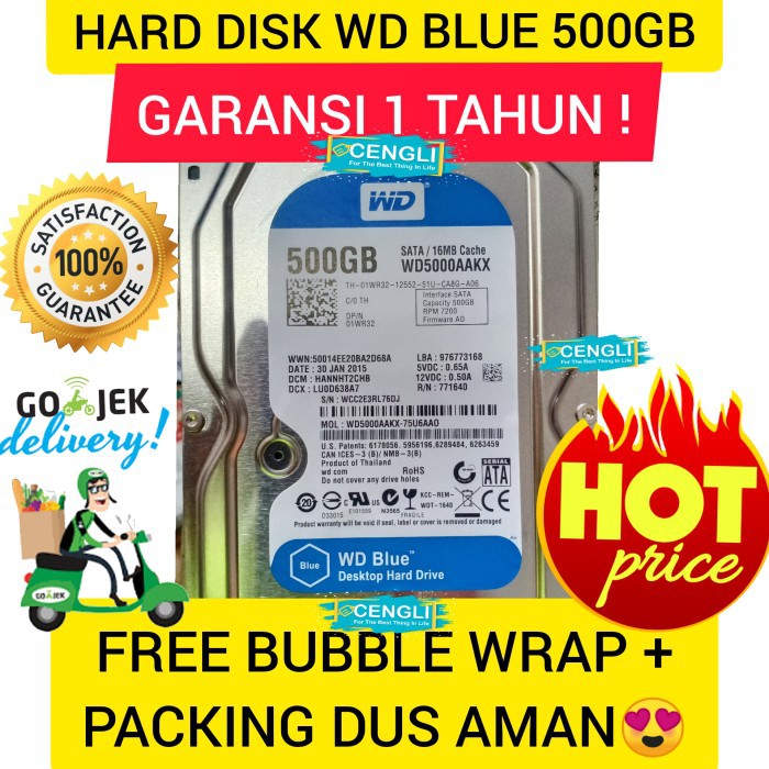 Ổ Cứng Wd Blue 500gb Sata3 Hdd Chất Lượng Cao